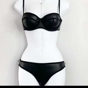 Triangl Shiny Black Bikini swimsuit